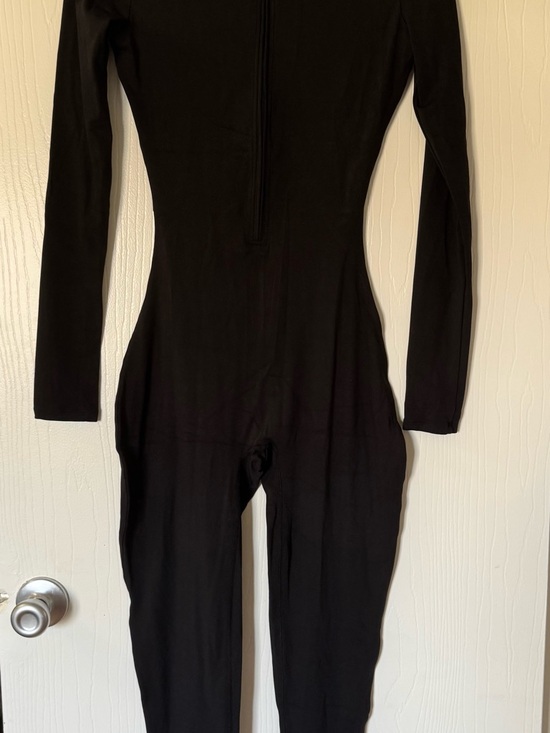 Pants - Black Long-Sleeve Jumpsuit